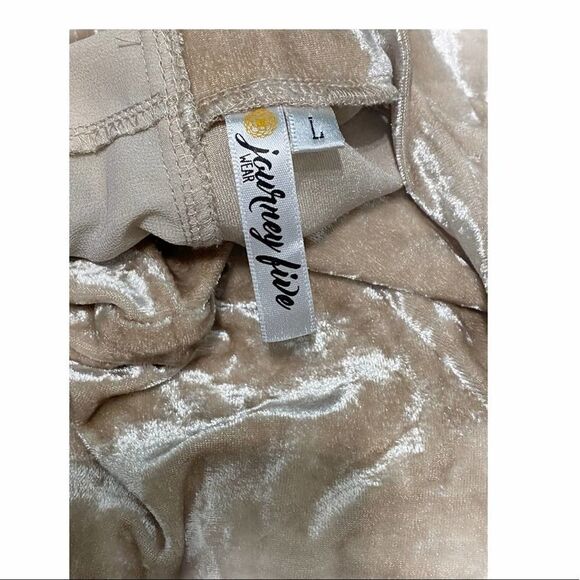 Journey Five Crushed Velvet‎ Illusion Layer Long Sleeve Top Blush Pink Large - Picture 2 of 8